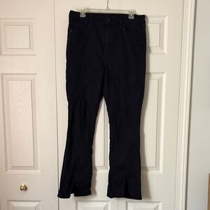 American Eagle Outfitters Black Split-Hem Flare Jeans